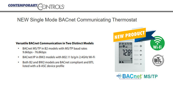 NEW Single Mode BACnet Communicating Thermostat from Contemporary Controls!