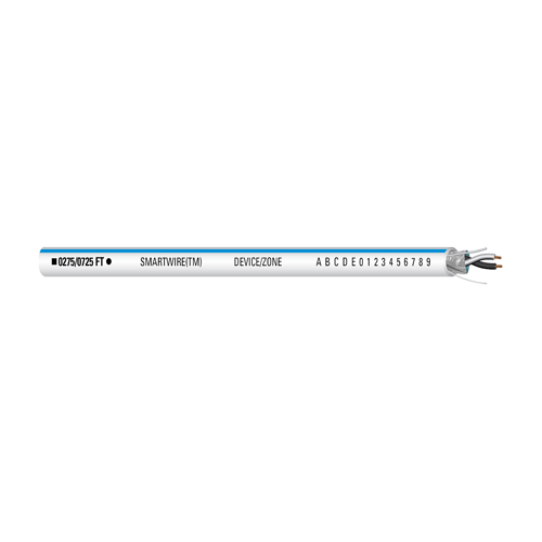 002322-1000: BRT 18 AWG 2 Conductor Bare Copper, Shielded Plenum UL Listed C(UL)US CMP White Jacket with Blue Stripe, Control Signal, 1000' Box