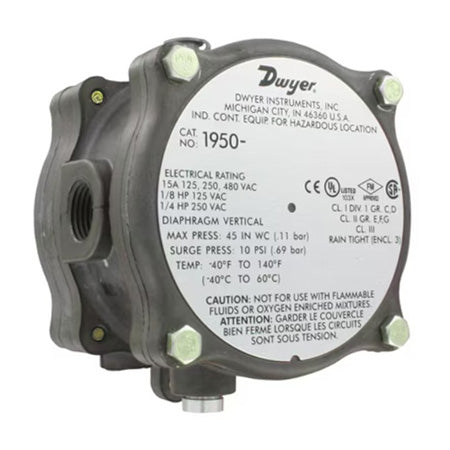 1950-1-2F: Differential Pressure Switch, Explosion-Proof, 1/8" NPT