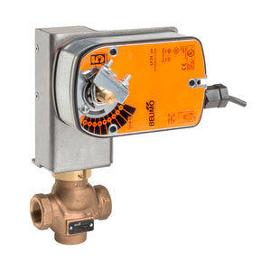 G225B-L+LF24-SR US: Globe Valve, 1", 2-way, ANSI Class 250, Cv 14 Valve Actuator, Spring return, AC/DC 24 V, modulating Actuator fitted