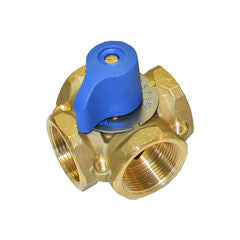 722-TEK: 4-Way Mixing Valve 1 1/4" Brass