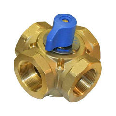 723-TEK: 4-Way Mixing Valve 1 1/2" Brass