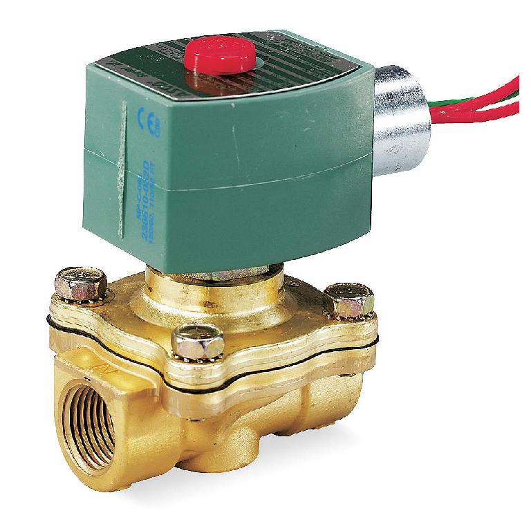 8210G054-120/60: 1" NPT N.C.  0 Min Diff.  13cv 150 PSI 120VAC 16.1W Air/Water