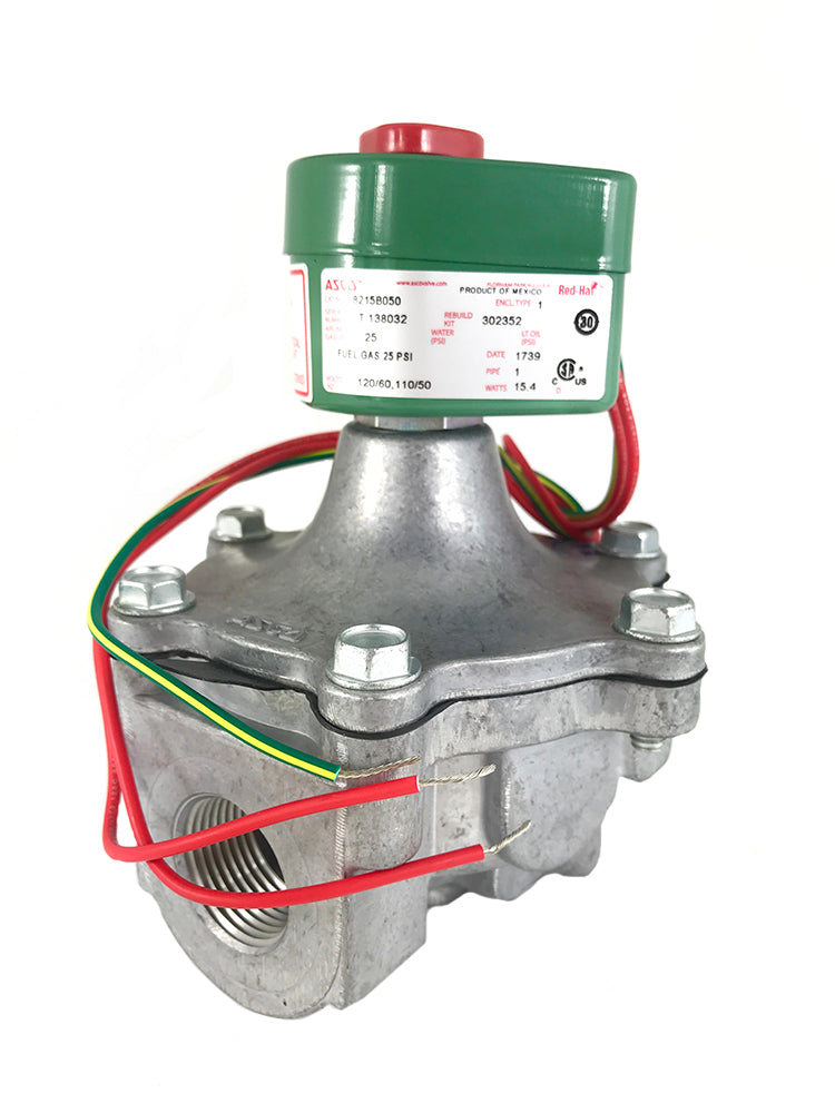 8215B050-120/60: 1" NPT N.C. 0 Min Diff. 21cv 1,119,000BTU/Hr 120VAC 25PSI Air/Fuel/Gas