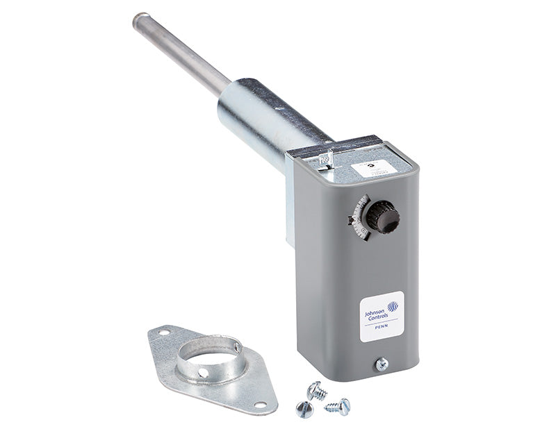 A25AN-1C: AIR TEMP CNTL ROD & TUBE; 25/215F; MANUAL RESET; SPST; OPEN HI;MTG FLANGE; KNOB VISIBLE; HIGH LIMIT