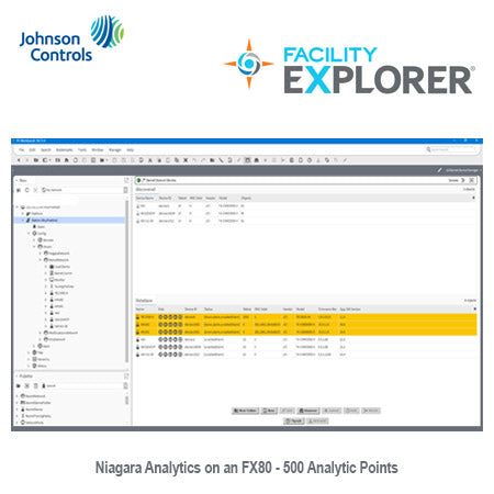 FX-ASCL500-0: Geo. Restricted Product, License enabling 500 analytic points for Niagara Analytics on an FX80 (Release 14.2 or greater)