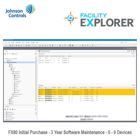FX-SC8D005M3-0: Geo. Restricted Product, Initial purchase 3-Year Software Maintenance for FX80 with 5-9 field devices