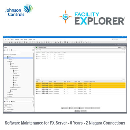 FX-SL002M5-6: Geo. Restricted Product, 5 years of software maintenance for FX Server with 2 Niagara network connections.