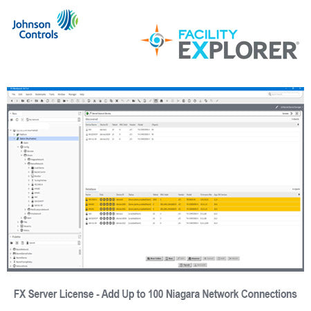 FX-SLU100-6: Geo. Restricted Product, Add up to 100 Niagara network connections for FX Server.