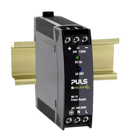 PULS-ML15-241: DC Power Supply, DIN rail mount, Screw Terminals, 15W
