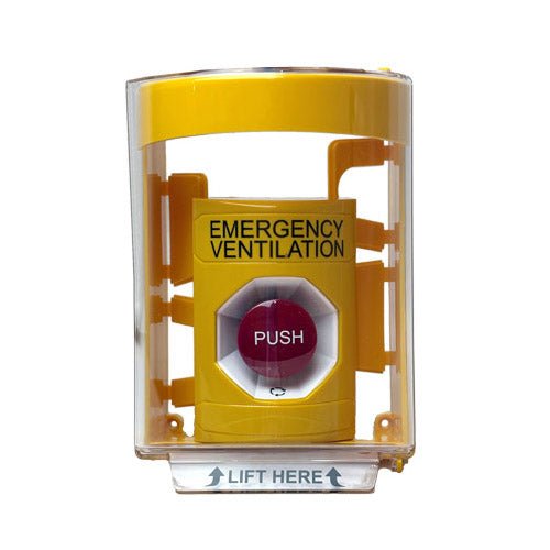 SS2271ZA-EN: Indoor/Outdoor Surface Mount Stop, Yellow - Emergency Ventilation
