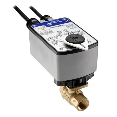 VG1241AD+923BGA: 1/2" 2-Way Ball Valve, Brass Trim, Spring Return, No Switch
