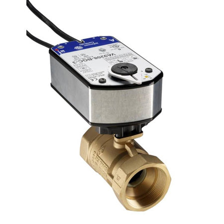 VG1241FS+948GGA: 2" 2-Way Valve Assembly, Spring Return, Brass Trim, Normally Closed