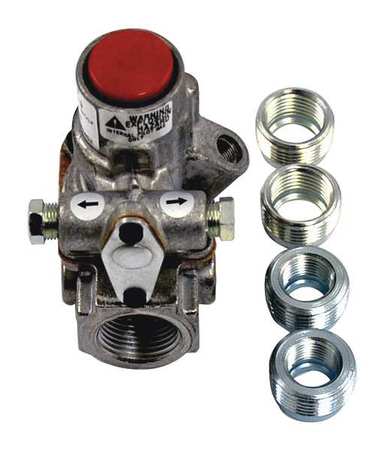 H15DA-3: 3/4" npt Automatic Shut-Off Pilot Gas Valve for Natural and LP Gas up to 0.5 PSI with 1/8"-27 npt Pilot Tap over inlet, No Pressure Tap
