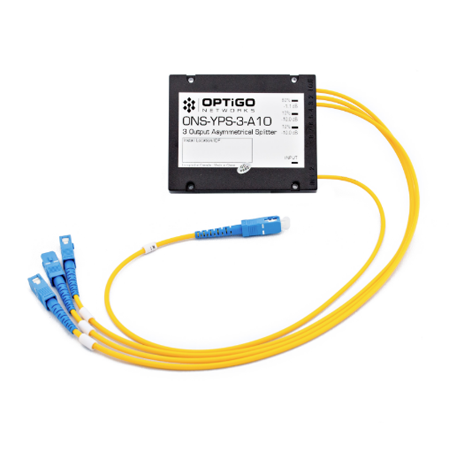 ONS-YPS-3-A10: Optical Splitter, plastic, single input, 3 outputs (80/10/10 ratio)