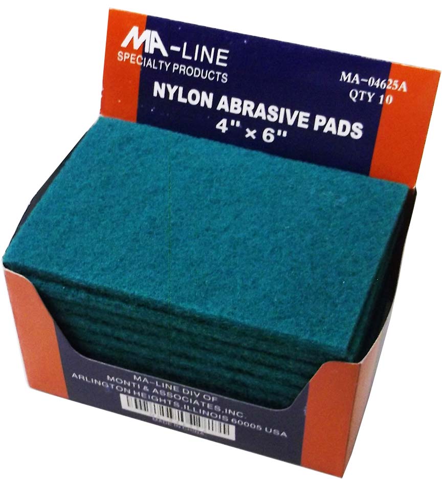 MA-04625A: General Purpose Abrasive Pads 4" x 6" 10/Box