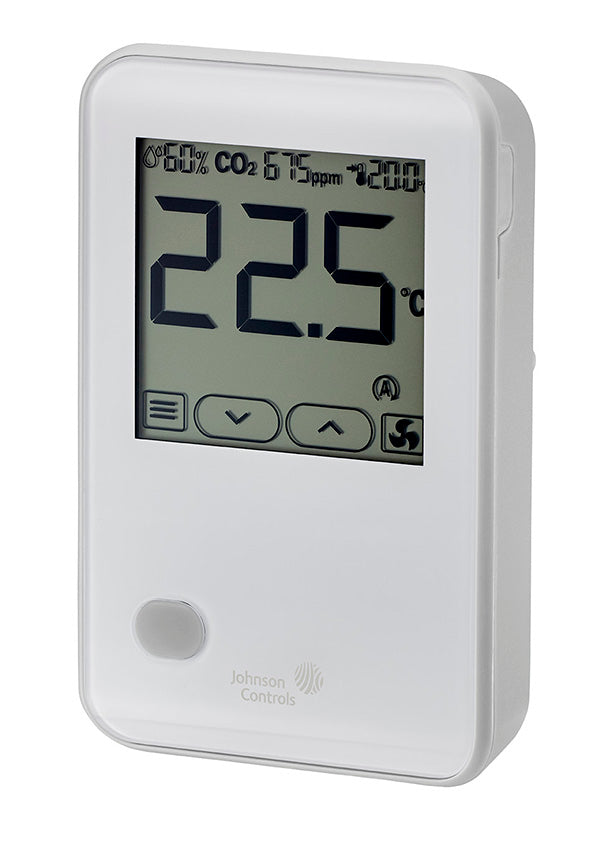 NSB8BHC240-0: Temp, 3%RH, CO2, Setpoint Display, White, Logo