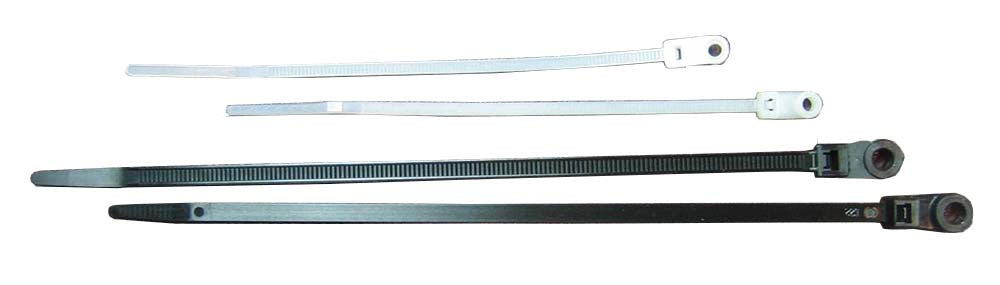 MA04793-2B: 7-1/2" Black Color Screw Down Wire Ties 100/PKG.