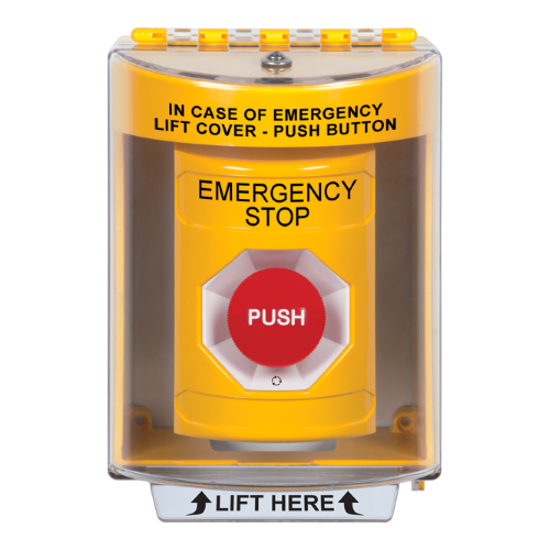 SS2271ES-EN: Emergency Stop Indoor/Outdoor Surface Mount, Yellow