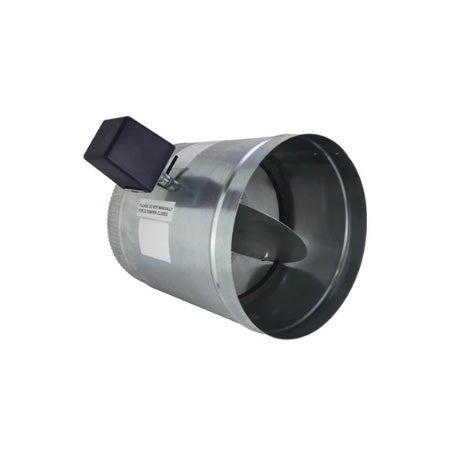 D-10-PO: Round 10" Round Fresh Air Ventilation Damper, 24V, 30 Second Actuator, PO/SC, Powered Opn, Spring Closed for Fresh Air Ventilation Applications