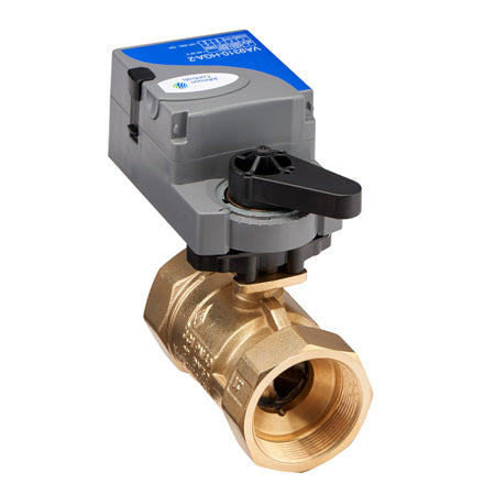 VG1241FS+910HGA: 2" 2-Way Ball Valve, Brass Trim, Non-Spring Return, No Switches