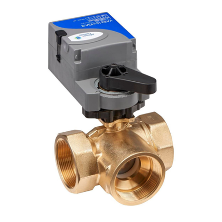 VG1245AN+9T4GGA: 1/2" 2-Way Ball Valve, Brass Trim, Non-Spring Return, 24V, Proportional