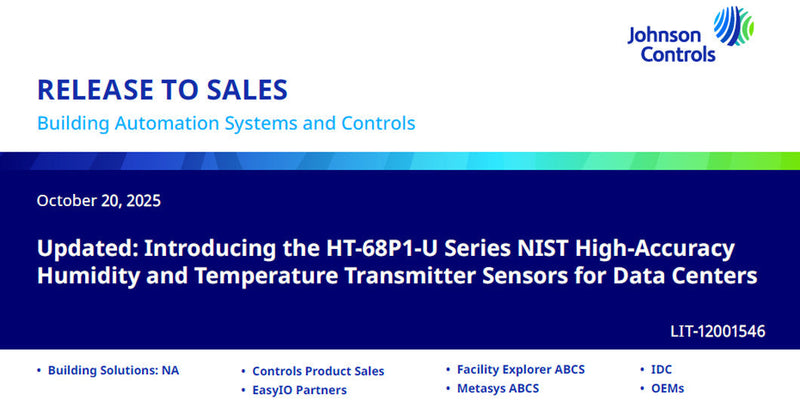 Updated: Introducing the HT-68P1-U Series NIST High-Accuracy Humidity and Temperature Transmitter Sensors for Data Centers