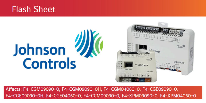 JCI Flash Sheet Update - New Facility Explorer field controller package . . .