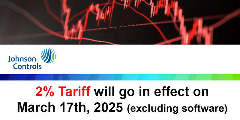 Johnson Controls Tariff Product Pricing Update