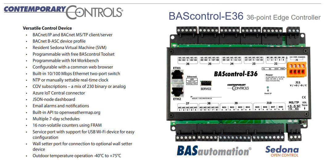 Edge Controller System New 36-point Edge Controller from Contemporary Controls