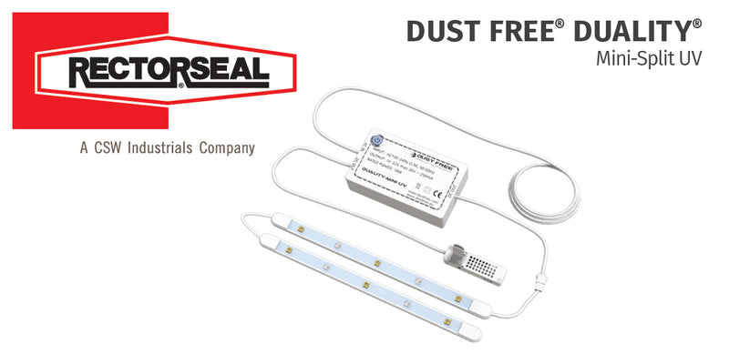 Latest addition to the Dust Free product line from RectorSeal - Duality Mini UV Unit