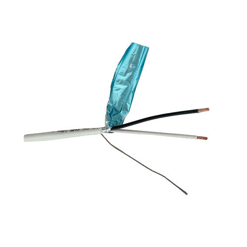 001320-S-500: 16/2 Conductor Shielded Plenum Wire, White Jacket