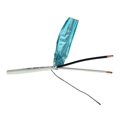 001320-S-500: 16/2 Conductor Shielded Plenum Wire, White Jacket