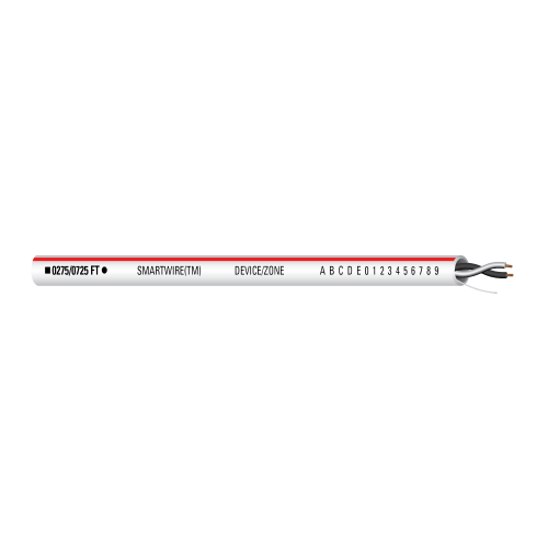 001361-1000: 16/2 Non-Shielded Plenum Stranded White Jacket Red Stripe Wire 1000'