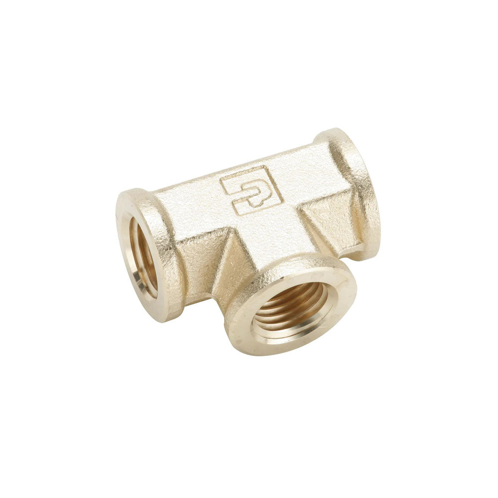 1203P-2: 1/8" FPT Brass Tee