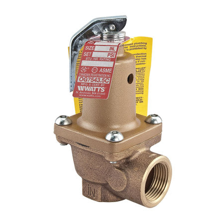 0278470-WATTS: S 174A-120 2 Inch Bronze Boiler Pressure Relief Valve, 125# @ 12,170,000 BTU capacity, Threaded Female Connections