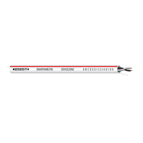 002361-1000: 18/2 18 AWG 2 Conductor Bare Copper, Non-Shielded Plenum UL Listed C(UL)US CMP White Jacket with Red Stripe