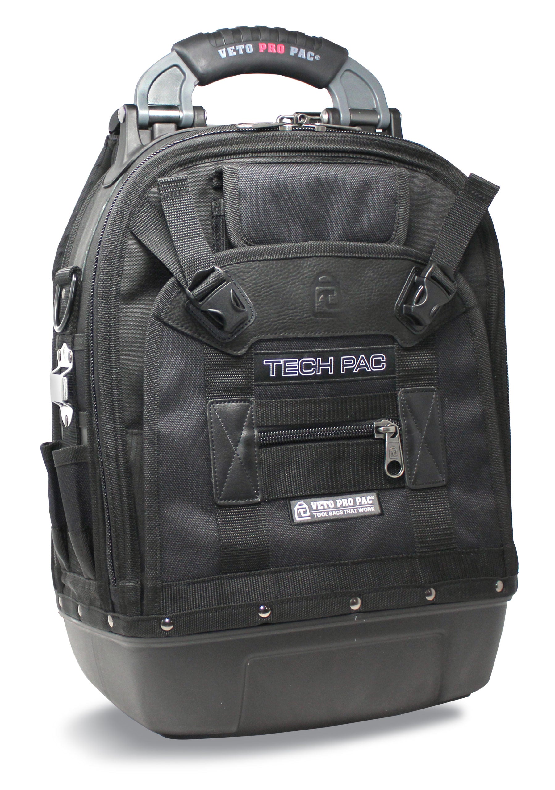 Tech Tools Backpack TECH PAC BLACK: Large Tool Backpack Black with removable inserts