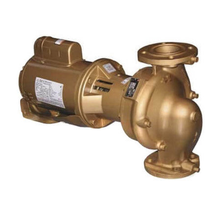 1EF053LF: 3/4HP, 208-230/460Vac, Three Phase, 1750 RPM, Cast Iron Bronze Fitted Maintenance Free Small Flex Coupled In-Line Centrifugal Pump with 4.75"