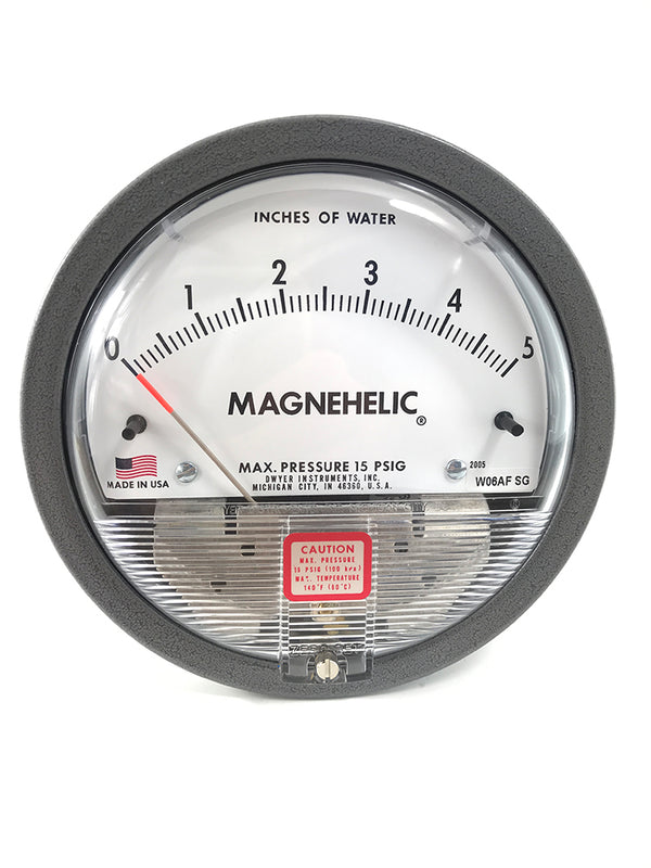 2005: 0/5" Magnehelic Diff. # Gage