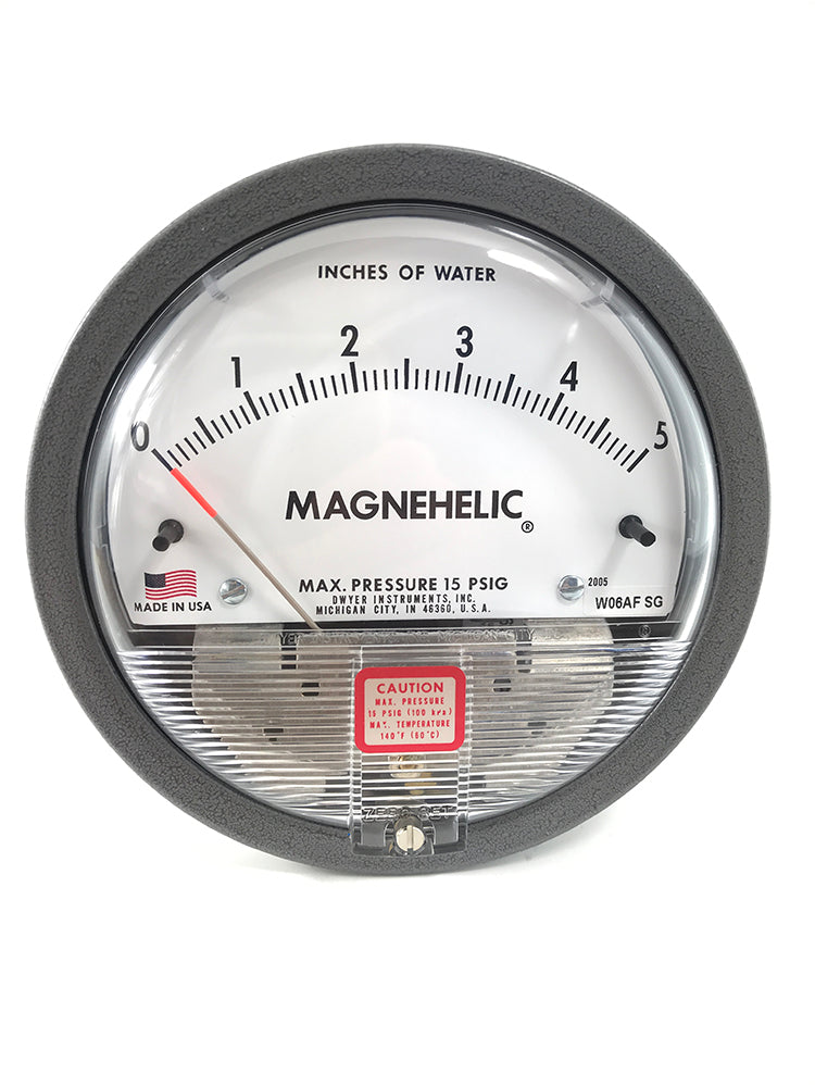 2005: 0/5" Magnehelic Diff.