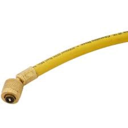 21012: PLUS II Yellow Charging Hose, 12" Length, 1/4" HAV