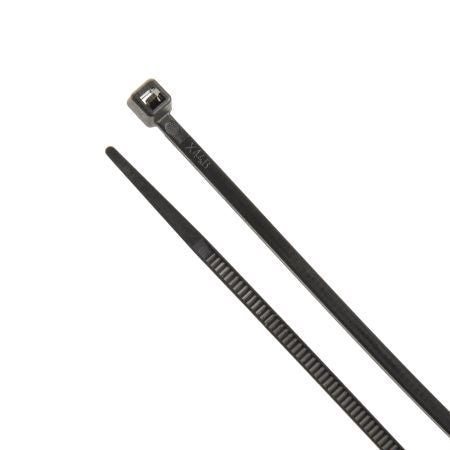 220110: Mini Ties 5", 2.5 mm, 18-lb, Black, 100pk