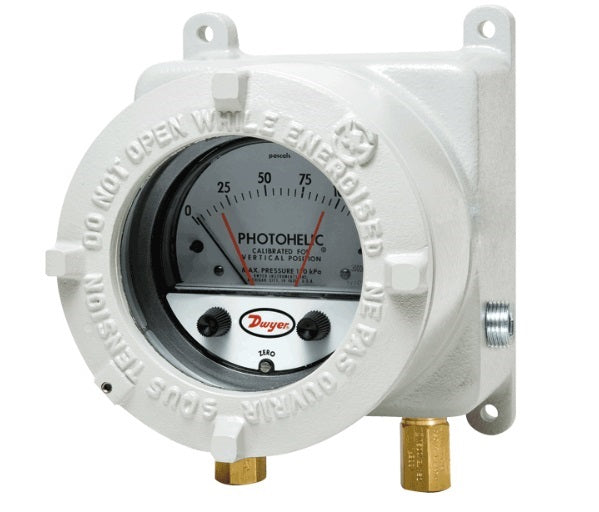 2300-0: Differential pressure gage, range 0.25-0-0.25" w.c.