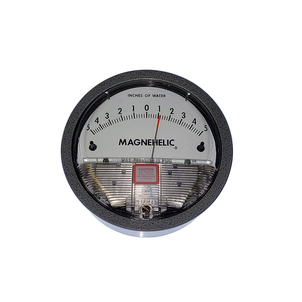 2310: Differential pressure gage, range 5-0-5" w.c., minor divisions