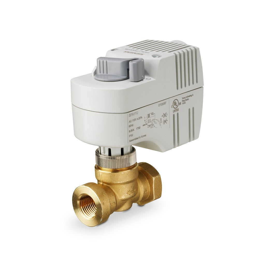 240-00212: Valve,Assembly, 2 Way Normally Closed, 3/4", NPT, 120Vac, 4.1 Cv Linear Flow Brass Body with Brass Trim and Spring Return Two-Position Actuated