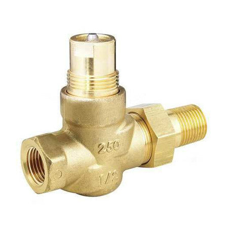 599-02039: SIEMENS Valve,Globe, 2 Way Normally Open, 1/2", NPT x Union Male, 2.5 Cv Equal Percentage Flow Forged Brass Body with Brass Trim Valve Body