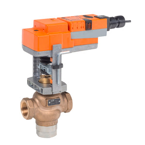 G332B-M+SVB24-SR: Globe Valve,1.25",3 Way,20 Cv,w/ Non-Spring,24V,Modulating