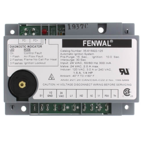 35-615922-125: Fenwal 24vac DSI module Greenheck