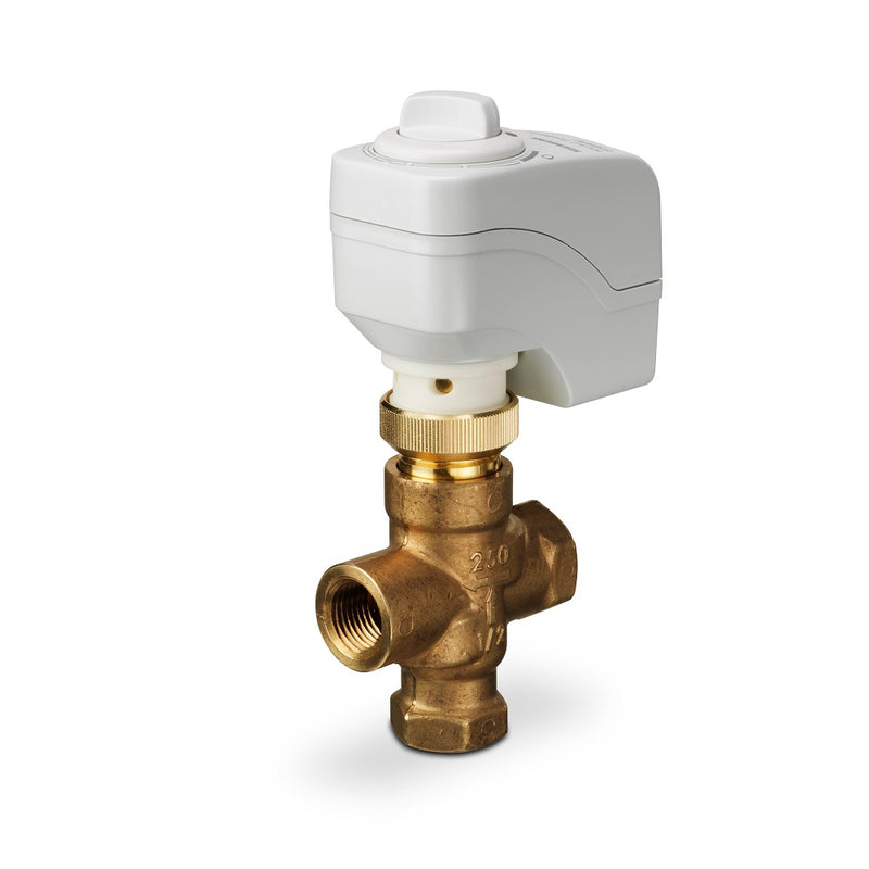 599-01139: Valve,Globe, 3 Way Mixing, 1", NPT, 10 Cv Forged Brass Body with Brass Trim Valve Body